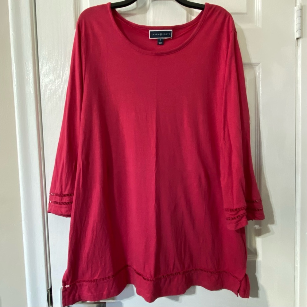 Karen Scott women’s magenta tunic size XL NWOT